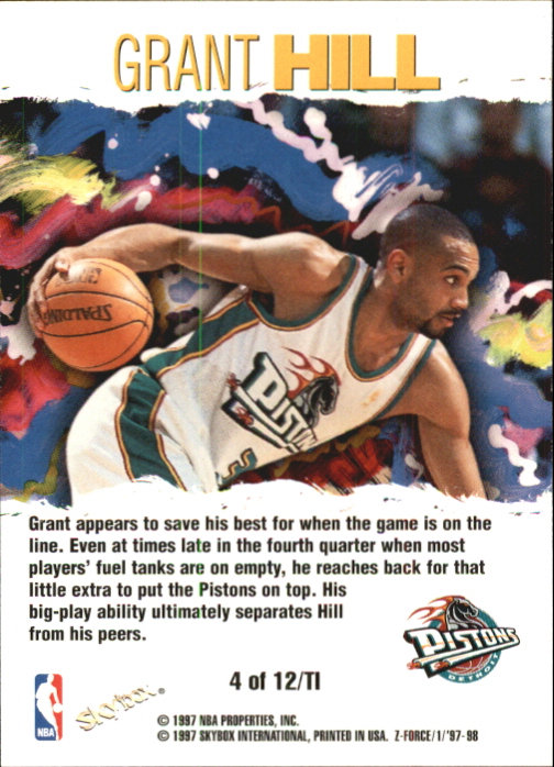 Grant Hill 1996-97 Bowmans Best Retro Atomic Refractor Rare