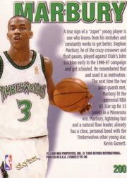 1997-98 Z-Force #200 Stephon Marbury ZUP back image