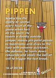 1997-98 Z-Force Super Boss #16 Scottie Pippen back image