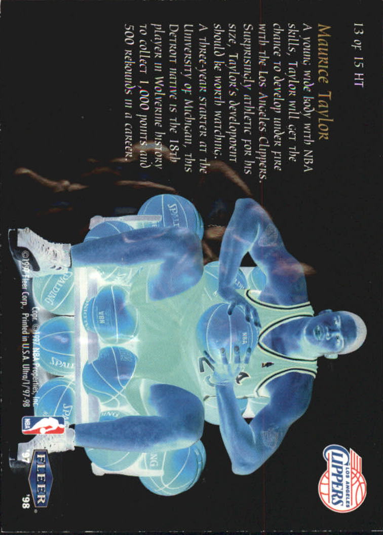 1997-98 Ultra Heir to the Throne #13 Maurice Taylor back image