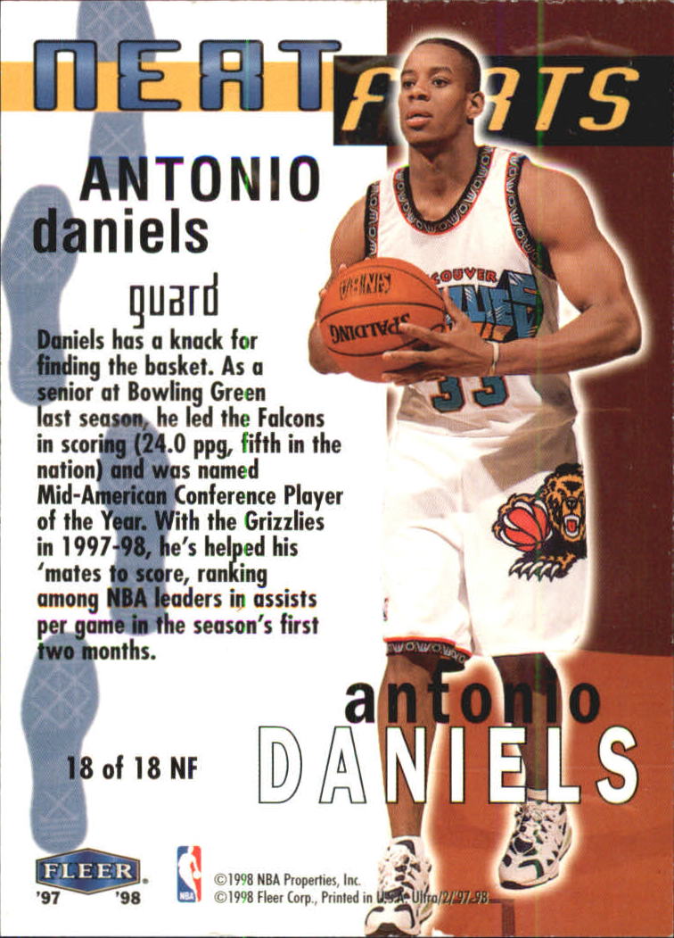 1997-98 Ultra Neat Feats #NF18 Antonio Daniels back image