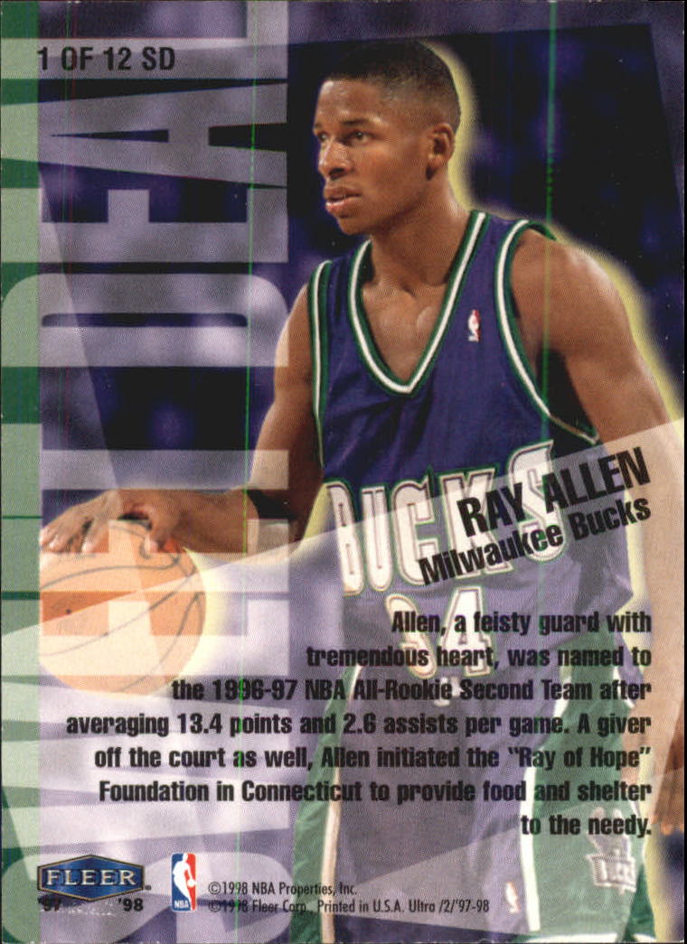 1997-98 Ultra Sweet Deal #SD1 Ray Allen back image