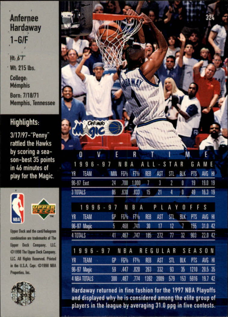 Anfernee Hardaway cards (1994-2021) Magic Suns Memphis State - Picture 79 of 196
