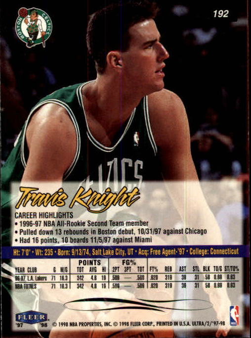 1997-98 Ultra #192 Travis Knight - NM-MT