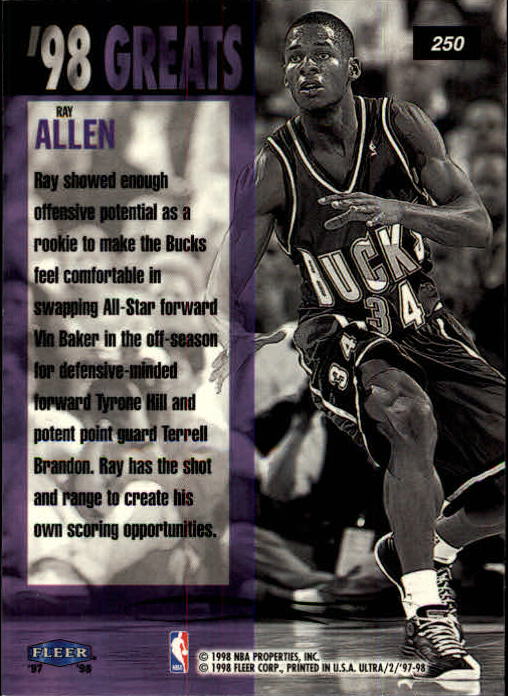 Ray Allen cards (1997-2021) Bucks Celtics Sonics Heat - Picture 15 of 349