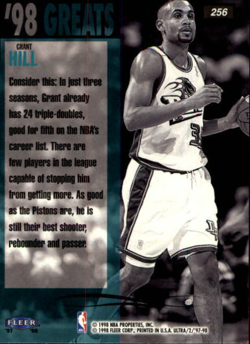 1997-98 Ultra #256 Grant Hill GRE back image