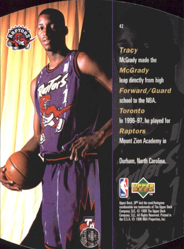 1997-98 SPx Bronze #42 Tracy McGrady back image