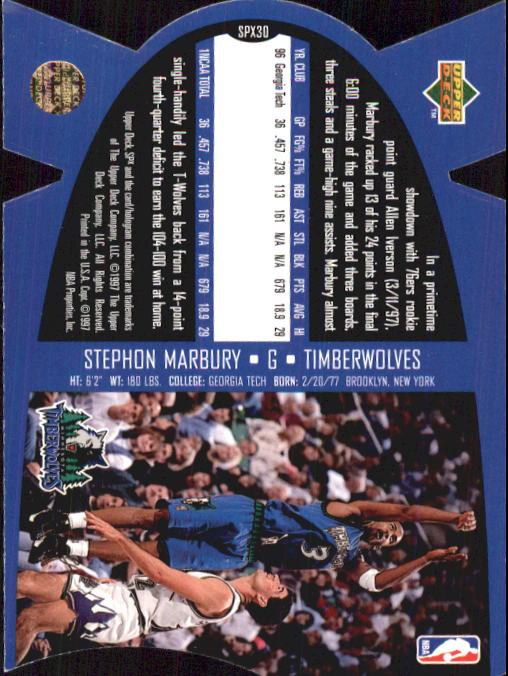 1997-98 SPx #26 Stephon Marbury back image