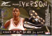 1997-98 SkyBox Premium #NNO Allen Iverson/Silver Shoe back image