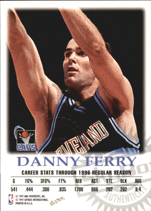 1997-98 SkyBox Premium Autographics #36 Danny Ferry back image