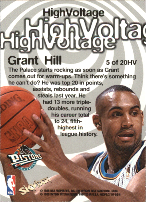 1997-98 Hoops High Voltage #HV5 Grant Hill back image