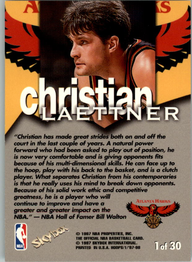 1997-98 Hoops Talkin' Hoops #1 Christian Laettner back image