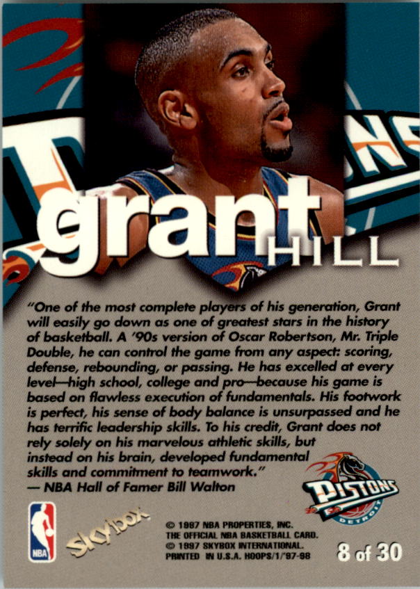 1997-98 Hoops Talkin' Hoops #8 Grant Hill back image