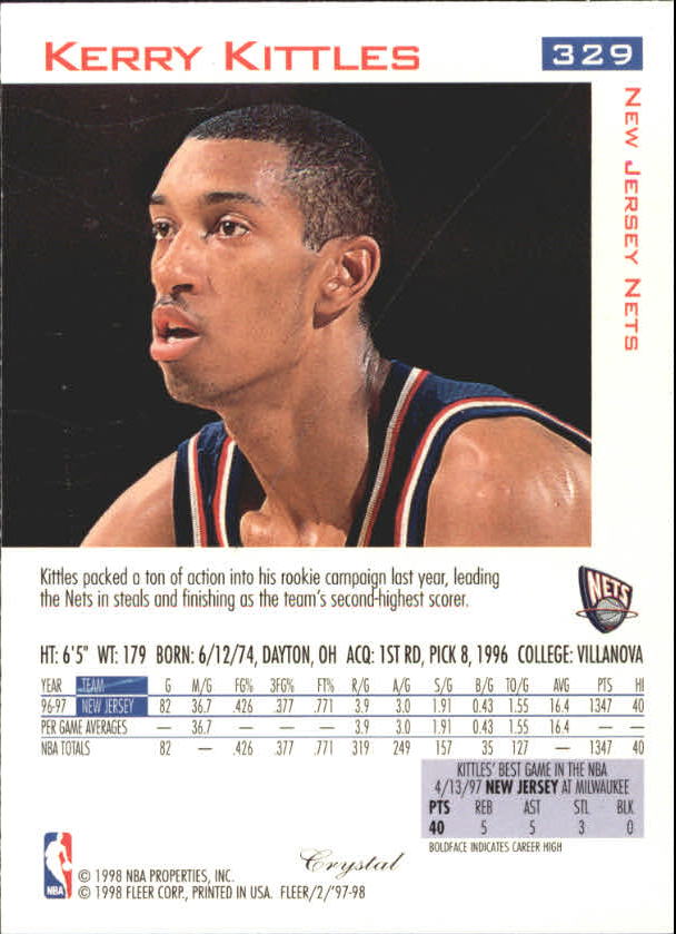 1997-98 Fleer Basketball Crystal Collection Parallel Singles - You Choose - Picture 312 of 334