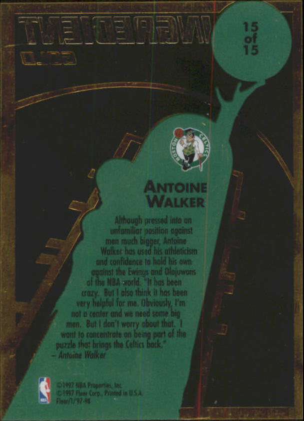 1997-98 Fleer Key Ingredient Gold #15 Antoine Walker back image