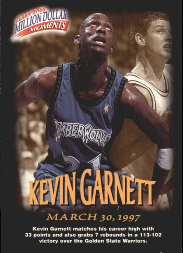 1997-98 Fleer Million Dollar Moments #8 Kevin Garnett