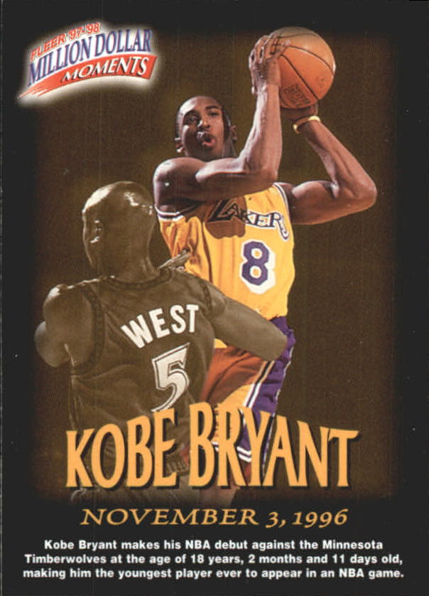 1997-98 Fleer Million Dollar Moments #31 Kobe Bryant