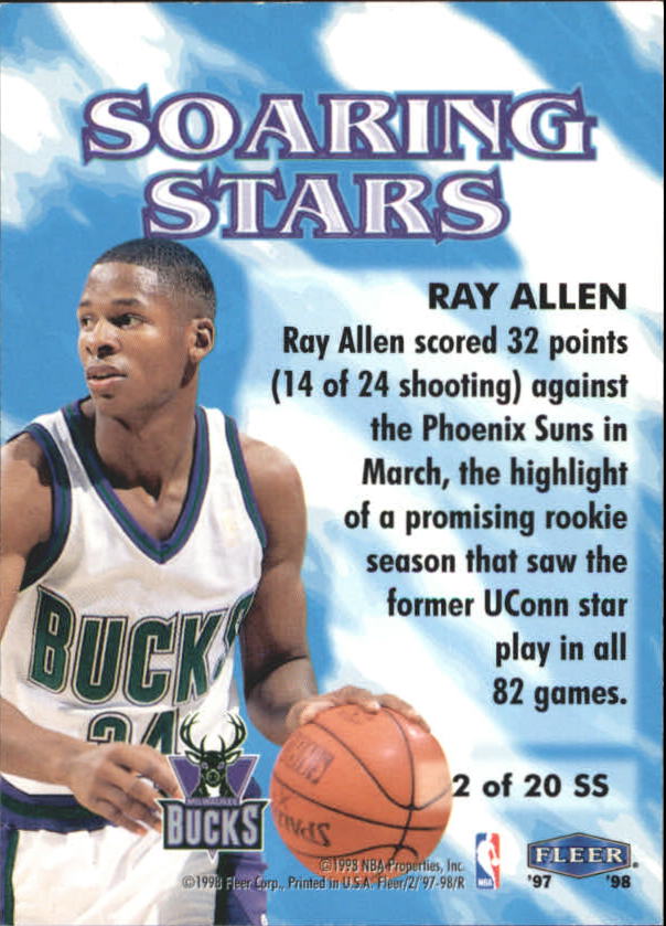 1997-98 Fleer Soaring Stars #2 Ray Allen back image