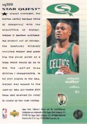1997-98 Collector's Choice StarQuest #109 Antoine Walker back image