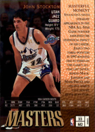 John Stockton cards (1989-2021) Jazz - You Choose - Bild 96 von 284