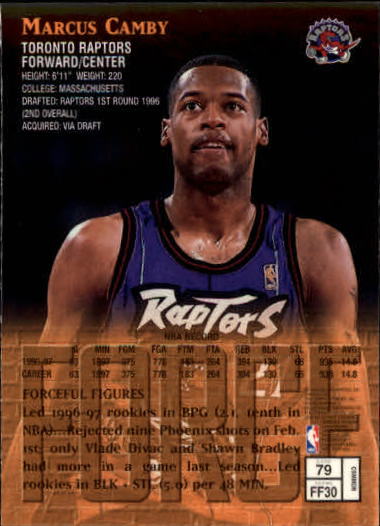 1997-98 Finest #79 Marcus Camby B back image
