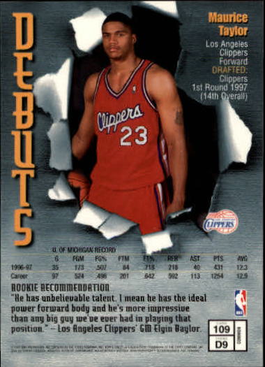 1997-98 Finest Basketball Card Pick (Base) 102-315 - Picture 17 of 361