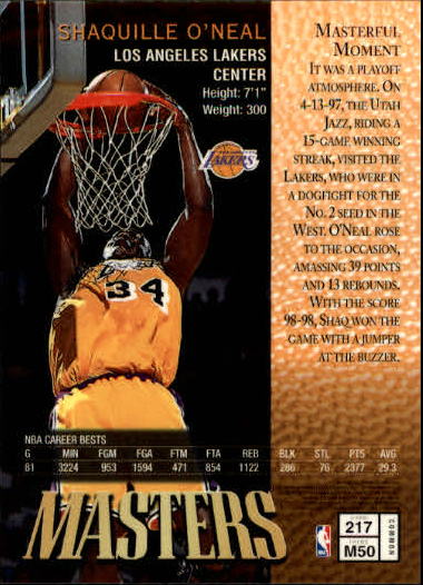 1997-98 Finest Basketball Card Pick (Base) 102-315 - Picture 222 of 361