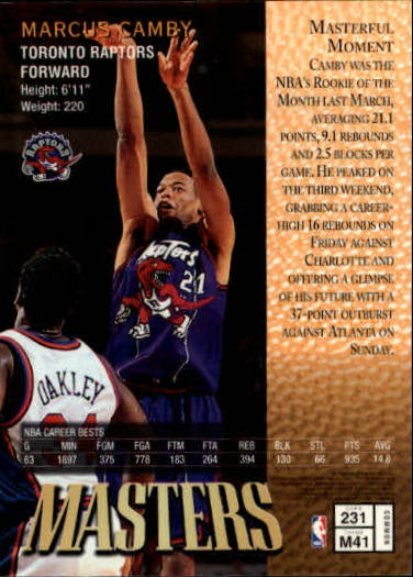 1997-98 Finest #231 Marcus Camby B back image