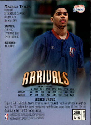 1997-98 Finest Basketball Card Pick (Base) 102-315 - Picture 298 of 361