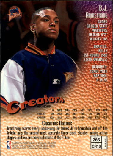 1997-98 Finest #266 B.J. Armstrong B back image