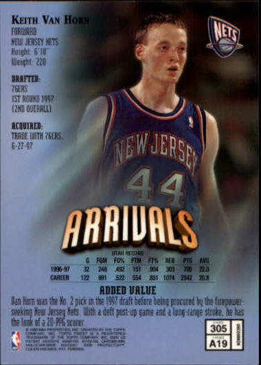 1997-98 Finest Basketball Card Pick (Base) 102-315 - Picture 358 of 361