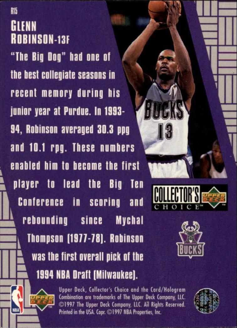 1997-98 Collectors Choice Crash the Game Scoring Redemption Singles - You Choose