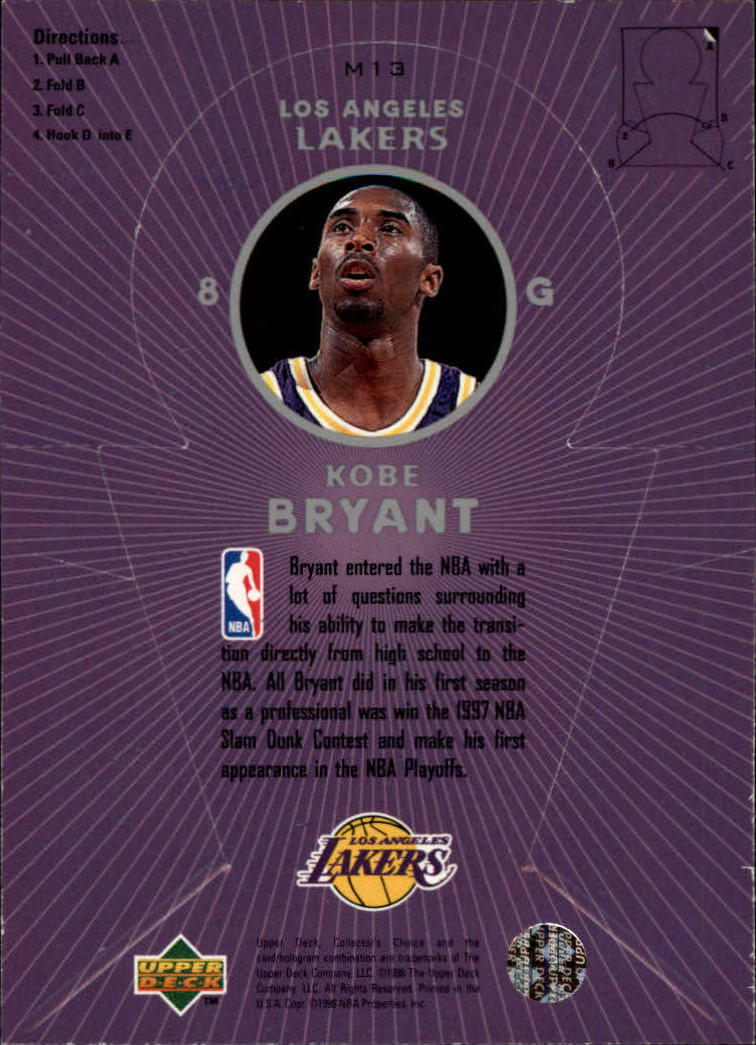 1997-98 Collector's Choice Miniatures #M13 Kobe Bryant back image