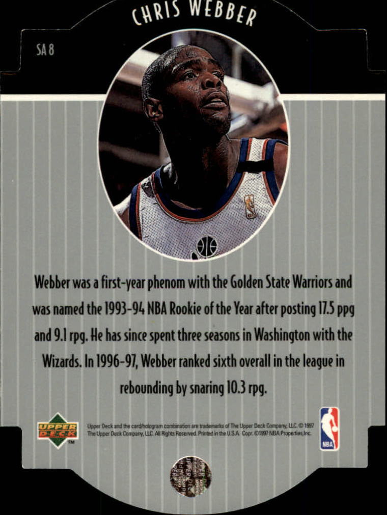 1997-98 Collector's Choice Star Attractions #SA8 Chris Webber back image
