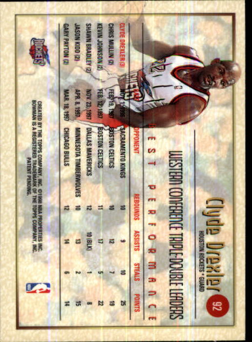 Clyde Drexler cards (1989-2022) Blazers Rockets - You Choose - Picture 114 of 162