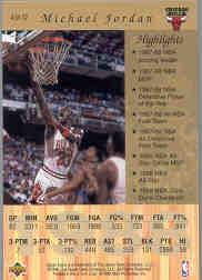 1998 Upper Deck Michael Jordan Gatorade #4 Michael Jordan back image