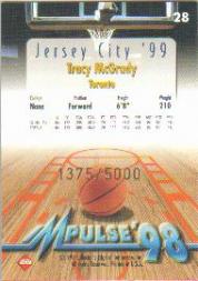 1998 Collector's Edge Impulse Jersey City '99 Gold #28 Tracy McGrady back image