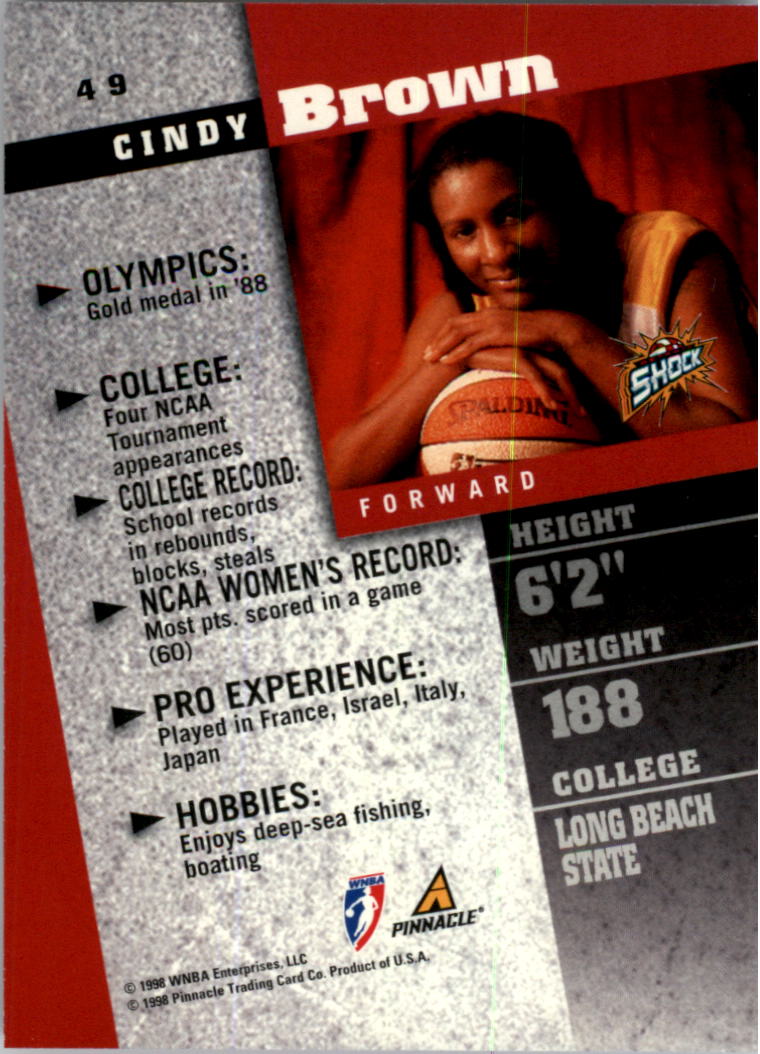 B0905- 1998 Pinnacle WNBA Bk Card #s 1-85 +Rookies -You Pick- 15+ FREE US SHIP - Picture 71 of 133