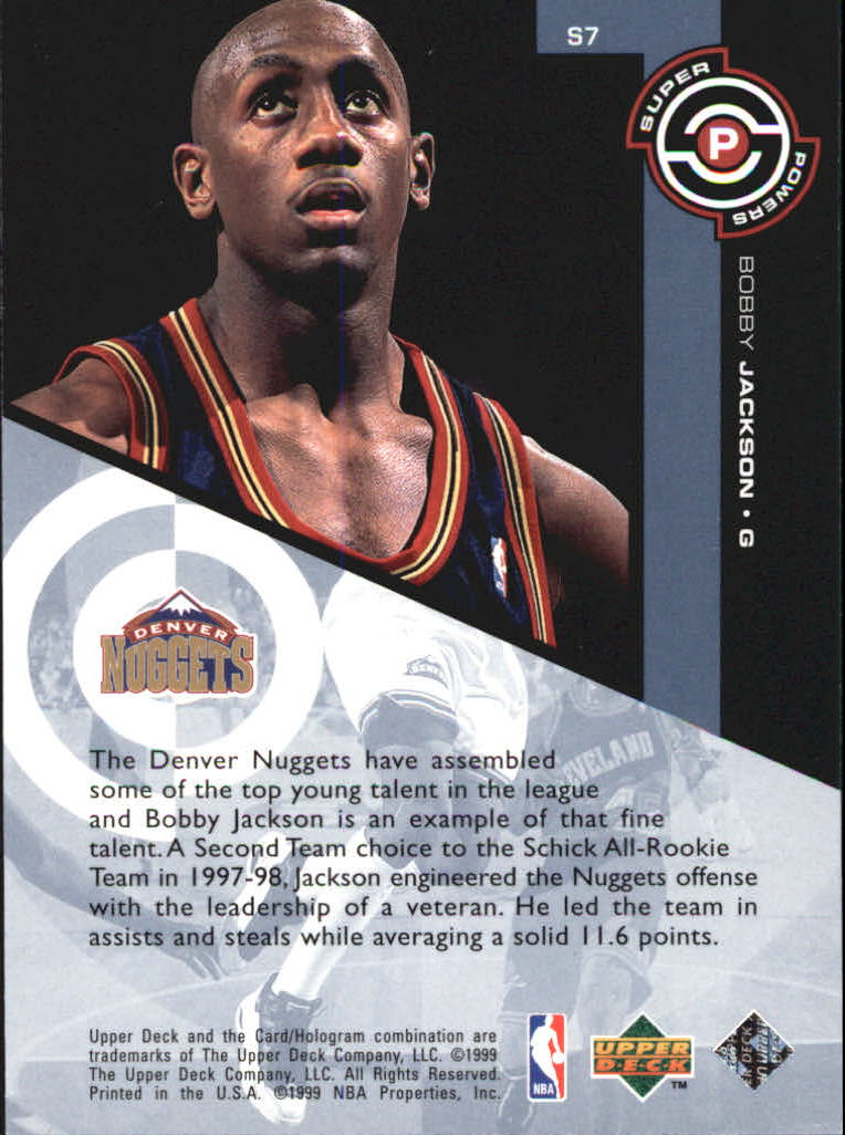 1998-99 Upper Deck Super Powers #S7 Bobby Jackson back image