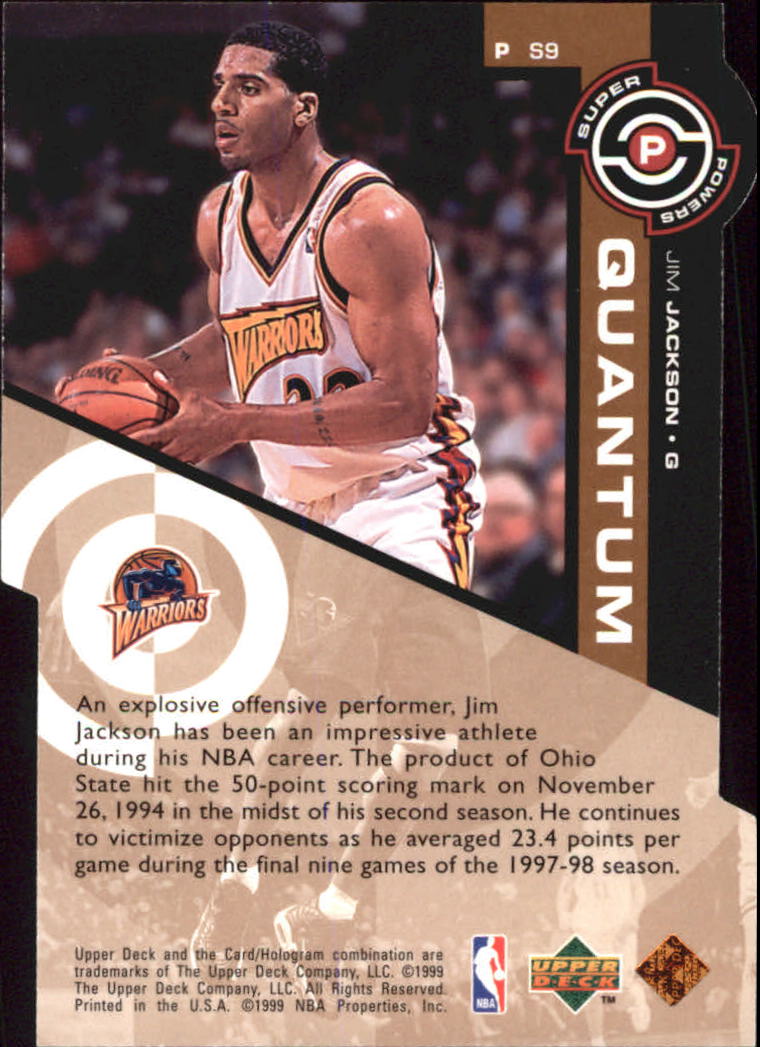 1998-99 Upper Deck Super Powers Bronze #S9 Jim Jackson back image