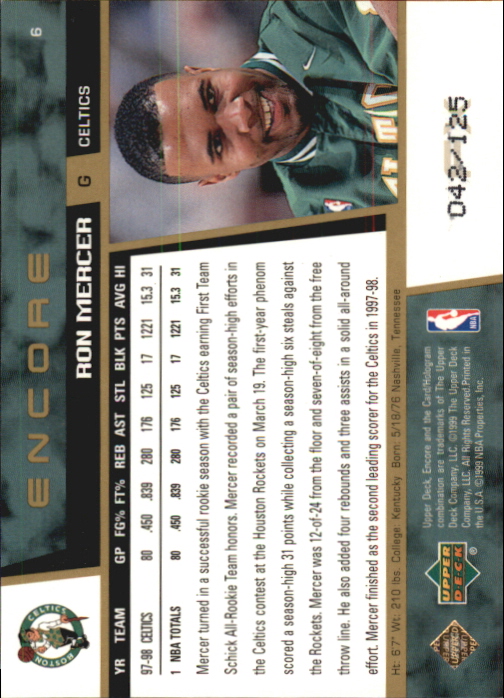 A8522- 1998-99 Upper Deck Encore BK 1-150 + Einsätze -du Pick- 15 + Gratis US - Bild 7 von 178
