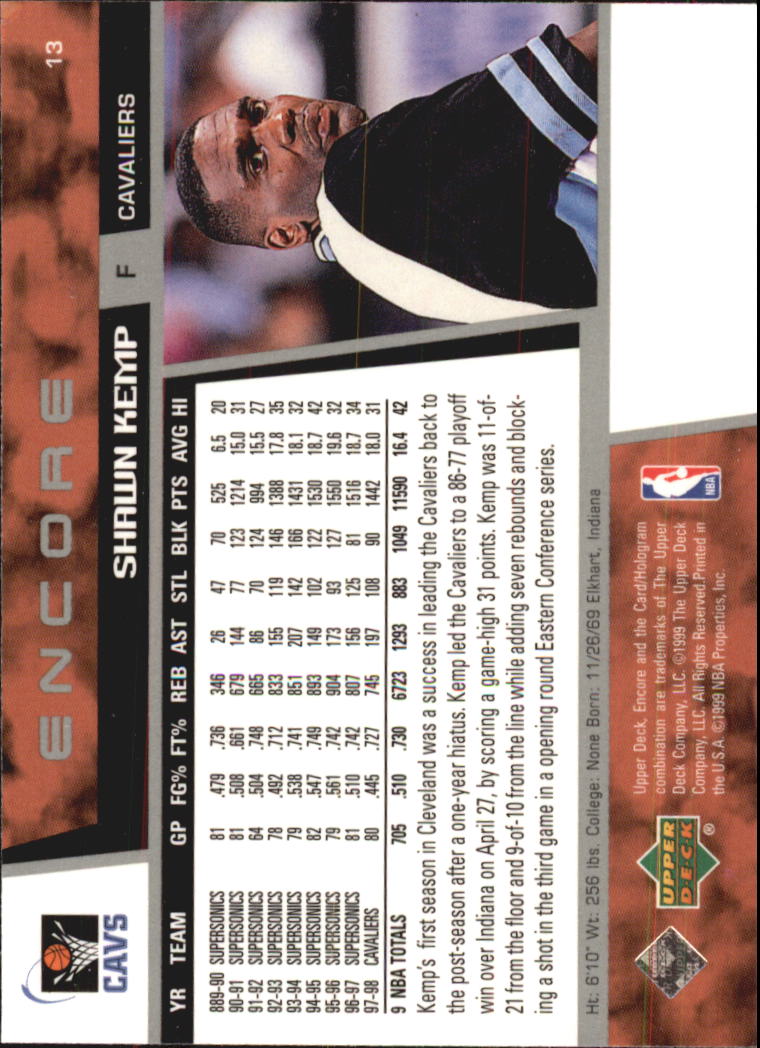 A8522- 1998-99 Upper Deck Encore BK 1-150 + Einsätze -du Pick- 15 + Gratis US - Bild 21 von 178