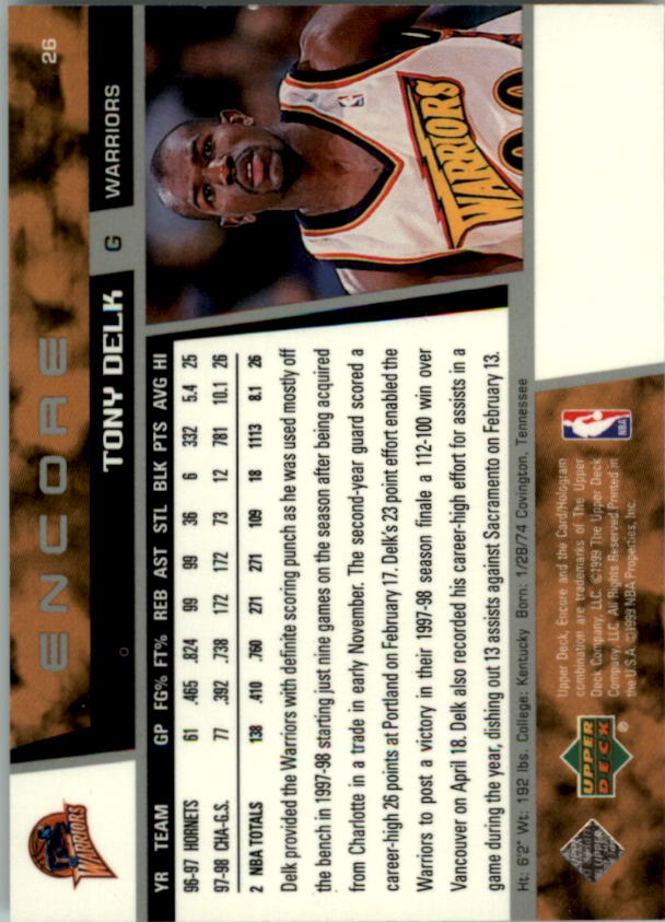 A8522- 1998-99 Upper Deck Encore BK 1-150 + Einsätze -du Pick- 15 + Gratis US - Bild 43 von 178