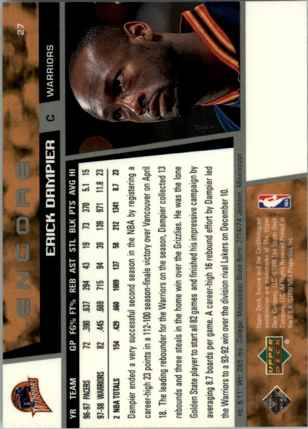 A8522- 1998-99 Upper Deck Encore BK 1-150 + Einsätze -du Pick- 15 + Gratis US - Bild 45 von 178