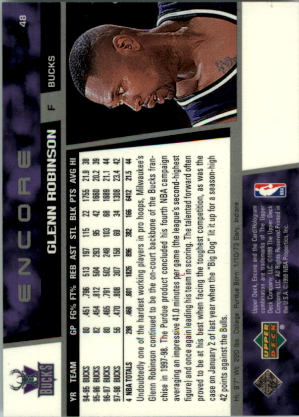 A8522- 1998-99 Upper Deck Encore BK 1-150 + Einsätze -du Pick- 15 + Gratis US - Bild 79 von 178