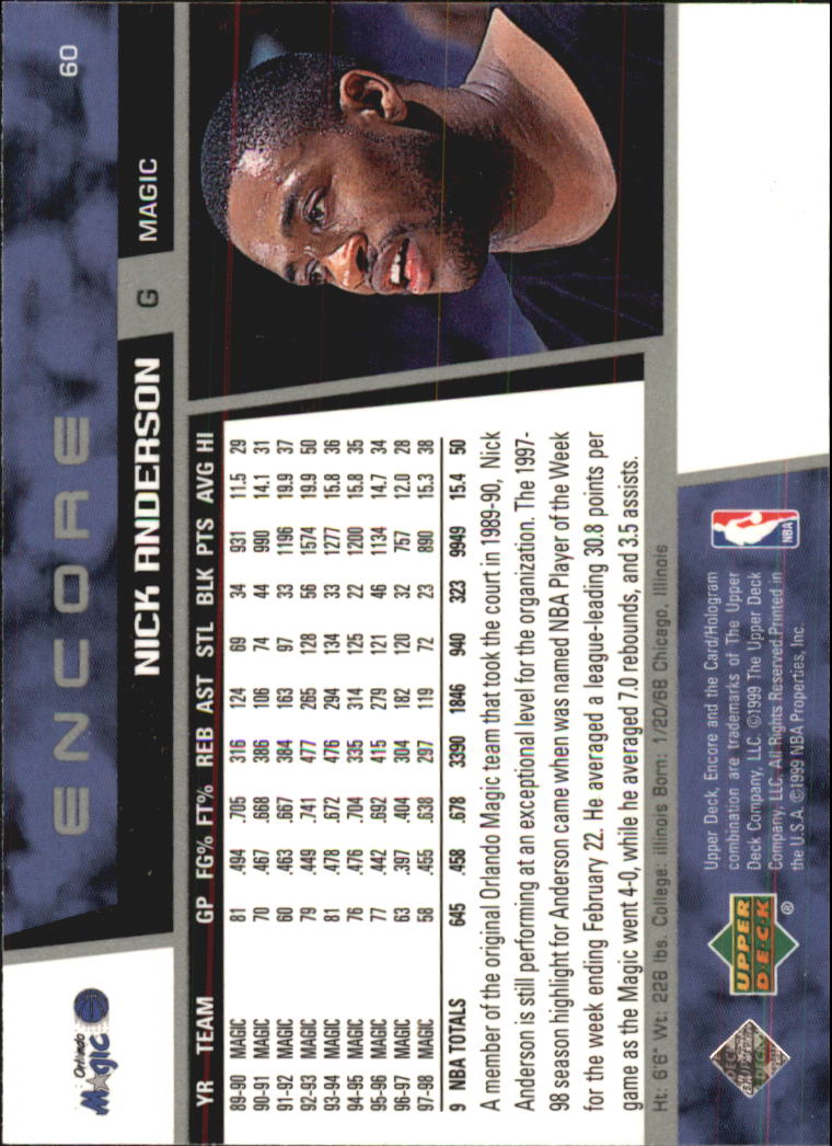 A8522- 1998-99 Upper Deck Encore BK 1-150 + Einsätze -du Pick- 15 + Gratis US - Bild 97 von 178