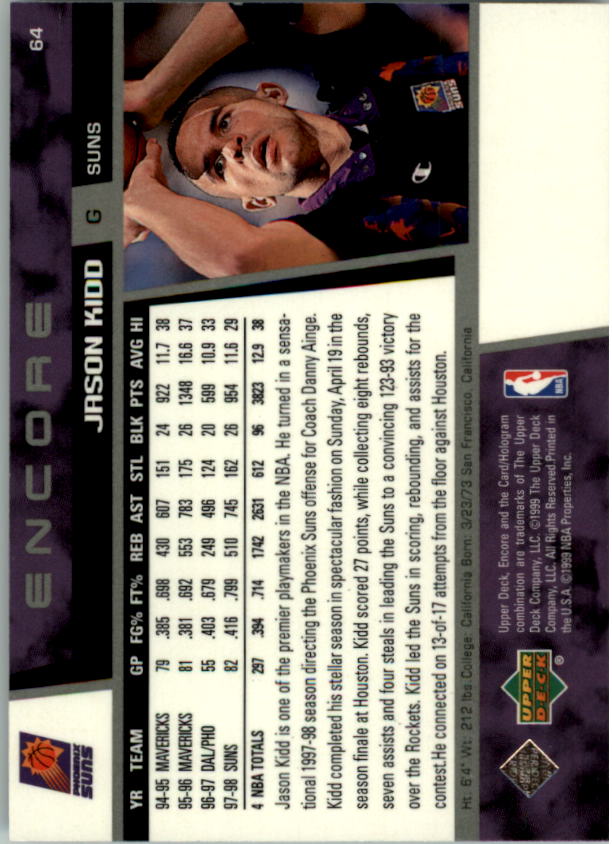 A8522- 1998-99 Upper Deck Encore BK 1-150 + Einsätze -du Pick- 15 + Gratis US - Bild 103 von 178