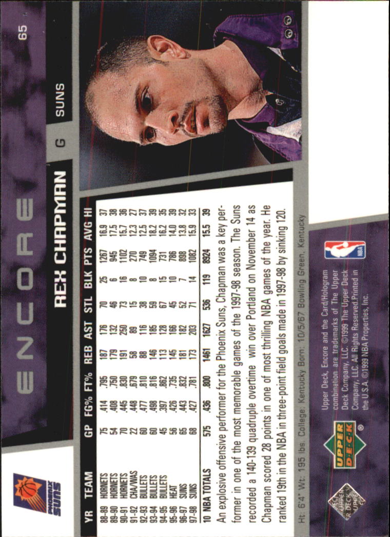 A8522- 1998-99 Upper Deck Encore BK 1-150 + Einsätze -du Pick- 15 + Gratis US - Bild 105 von 178