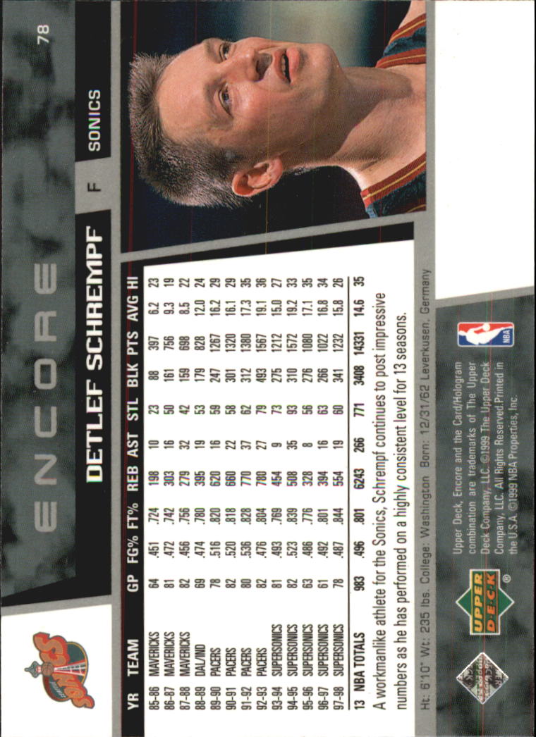A8522- 1998-99 Upper Deck Encore BK 1-150 + Einsätze -du Pick- 15 + Gratis US - Bild 131 von 178