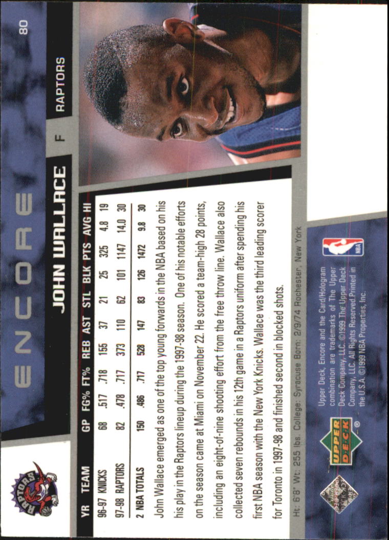 A8522- 1998-99 Upper Deck Encore BK 1-150 + Einsätze -du Pick- 15 + Gratis US - Bild 133 von 178